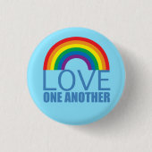 Love One Weer Rainbow Christelijk Ronde Button 3,2 Cm (Voorkant)