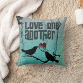 Love One Weer Whimsical Turquoise Birds Kussen (Deken)