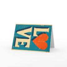 LOVE op de jaren '60 geïnspireerde graphics