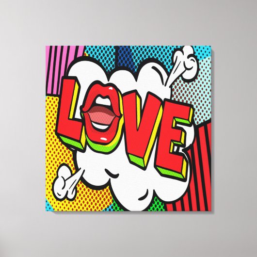 LOVE Opgespannen Canvas Print (Voorkant)