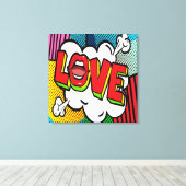 LOVE Opgespannen Canvas Print (Insitu (Houten vloer))