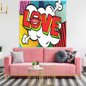 LOVE Opgespannen Canvas Print (Insitu (Woonkamer))