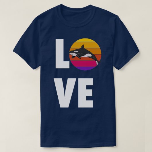 Love Orca Killer Whale Orca Lover T-shirt (Design voorkant)