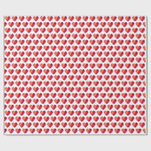 Love origami 3d red harten cadeaupapier (Vlak)
