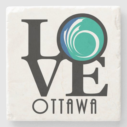 LOVE Ottawa Stenen Onderzetter (Voorkant)
