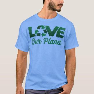 Love Our Planet Reuse Recyclen in Forest Green T-shirt