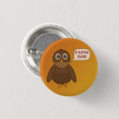 Love Owl Ronde Button 3,2 Cm (Voorkant /achterkant)