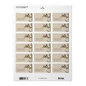 Love Owls Étiquettes de adresse Mariages (Feuille entière)