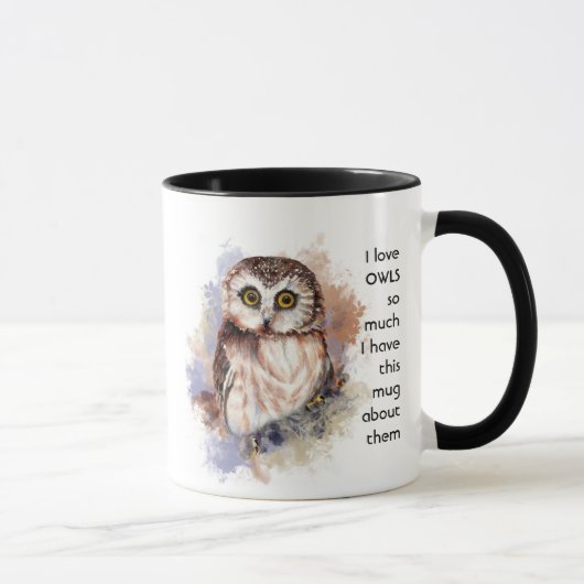 Love OWLS tant je me moque Citer Mug (Droite)
