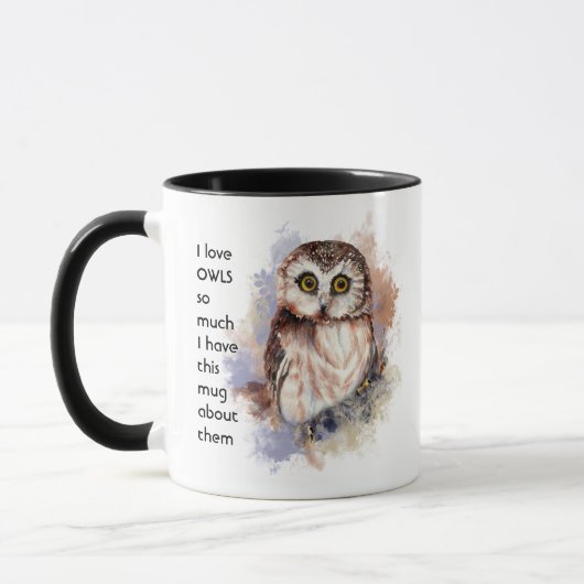 Love OWLS tant je me moque Citer Mug (Gauche)