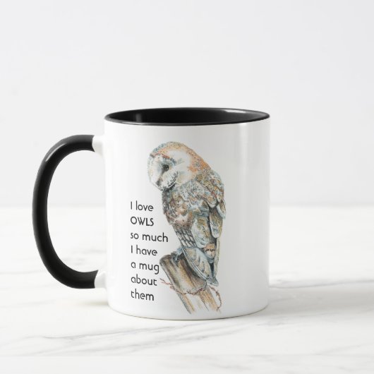 Love OWLS tant je me moque Citer Mug (Gauche)