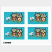 Love Ows design Stickers Étiquette (Feuille)