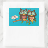 Love Ows design Stickers Étiquette (Sac)