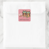 Love Ows design Stickers Étiquette (Sac)