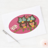 Love Ows design Stickers Étiquette (Enveloppe)