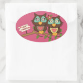 Love Ows design Stickers Étiquette (Sac)