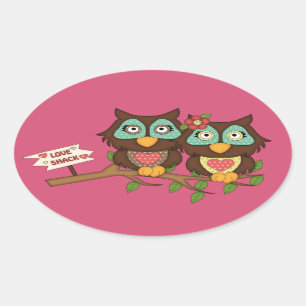 Love Ows design Stickers Étiquette