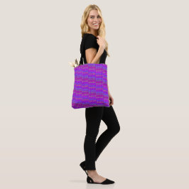 LOVE Paarse All-Over Print Canvas tas