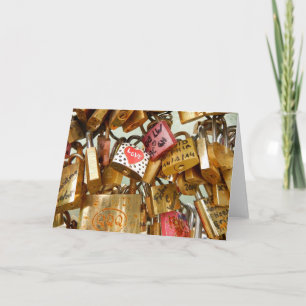Love Padlock Carte Saint Valentin