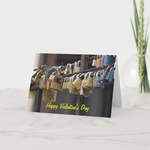 Love Padlocks, Praag Feestdagen Kaart