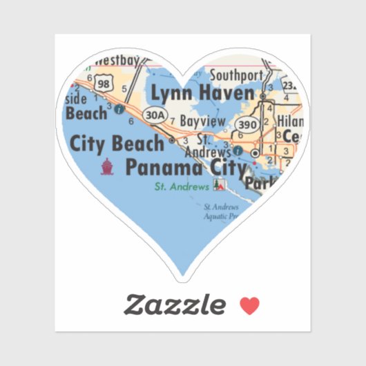 Love Panama City Florida Sticker (Vel)