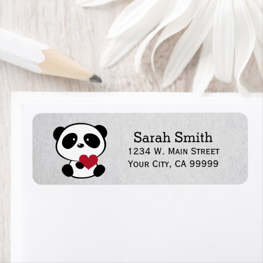 Love Panda Beer Return Address Labels (Insitu)