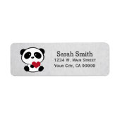 Love Panda Beer Return Address Labels (Voorkant)