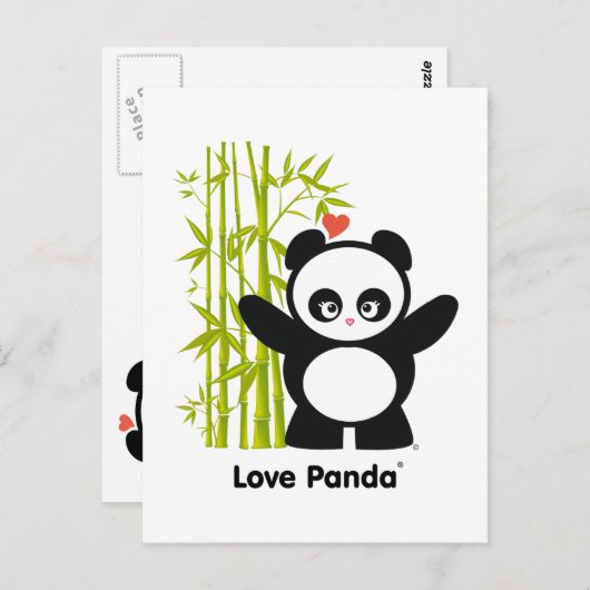Love Panda® Briefkaart (Voorkant / Achterkant)