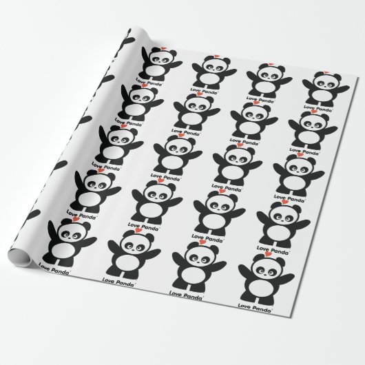 Love Panda® Cadeaupapier (Uitgerold)