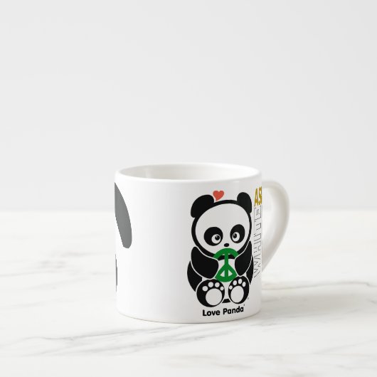 Love Panda® Espresso Mok (Voorkant rechts)