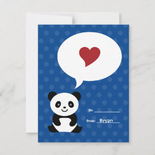 Love Panda Kinder Valentijn Kaart