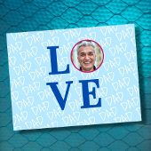 LOVE Papa Aangepaste Foto Briefkaart