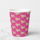 LOVE Paper Cups Papieren Bekers (Voorkant)