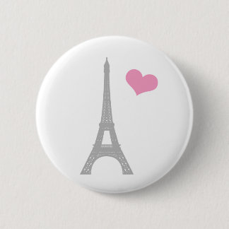 Love Paris Button Pin