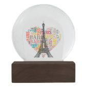 Love Paris | Eiffeltoren Sneeuwbol (Achterkant)