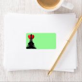 Love Paris Étiquette de adresse (En situation)