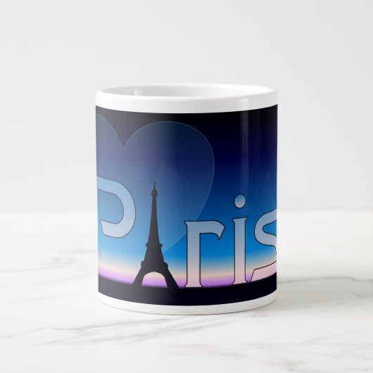Love Paris Extra Grote Beker (Voorkant)