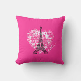 Love Paris | Schattige Eiffeltoren Kussen