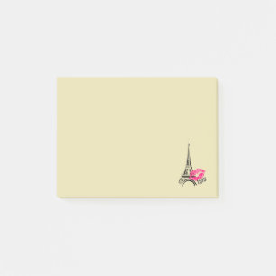Love Paris with Eiffel Tower Illustration Post-it® Notes