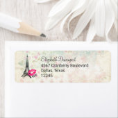 Love Paris with Eiffel Tower on  Pattern Etiket (Insitu)