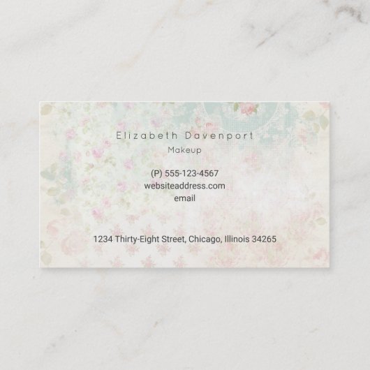 Love Paris with Eiffel Tower on  Pattern Visitekaartje (Achterkant)