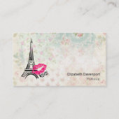 Love Paris with Eiffel Tower on  Pattern Visitekaartje (Voorkant)