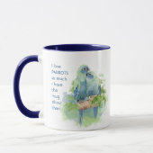 Love PARROTS tellement je me moque Citer Mug (Gauche)