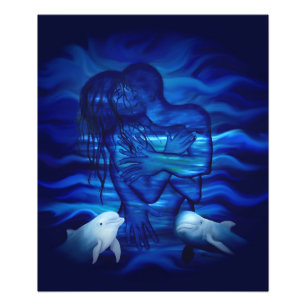 Love, Passion act - pair with Dolphin pair Foto Afdruk