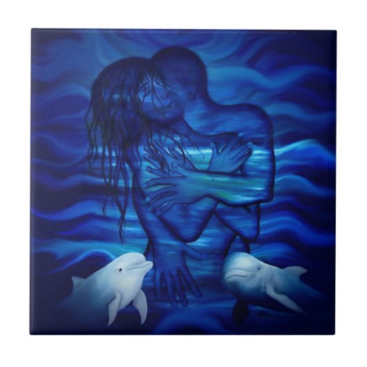 Love, Passion act - pair with Dolphin pair Tegeltje (Voorkant)