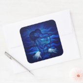 Love, Passion act - pair with Dolphin pair Vierkante Sticker (Envelop)