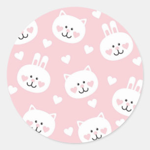 Love Pattern 2 Ronde Sticker
