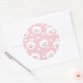 Love Pattern 2 Ronde Sticker (Envelop)