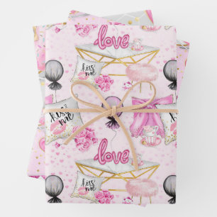 Love Pattern Inpakpapier Vel