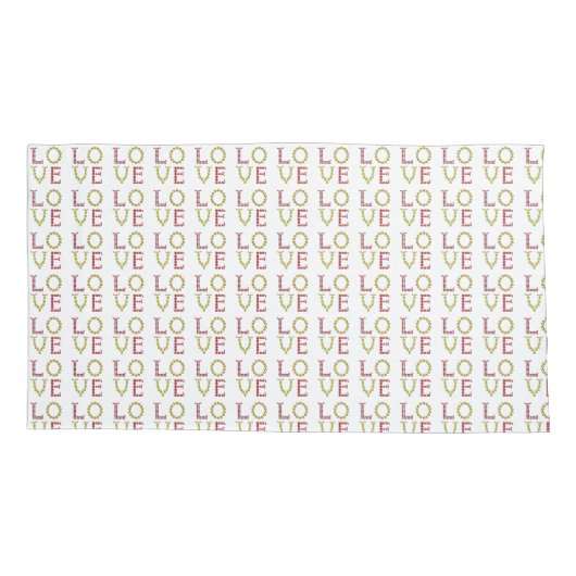 Love Pattern Kussensloop (Achterkant-Links)